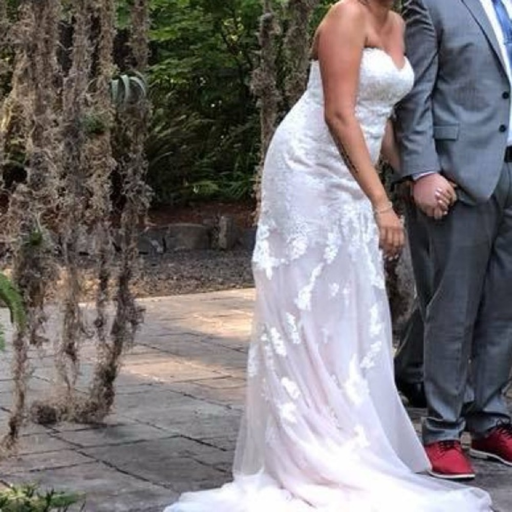 Stella York ivory/moscato wedding dress - Picture 5 of 6